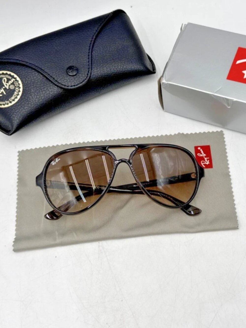 Ray-Ban RB4125 710/51 Aviator Sunglasses - Matte Havana
